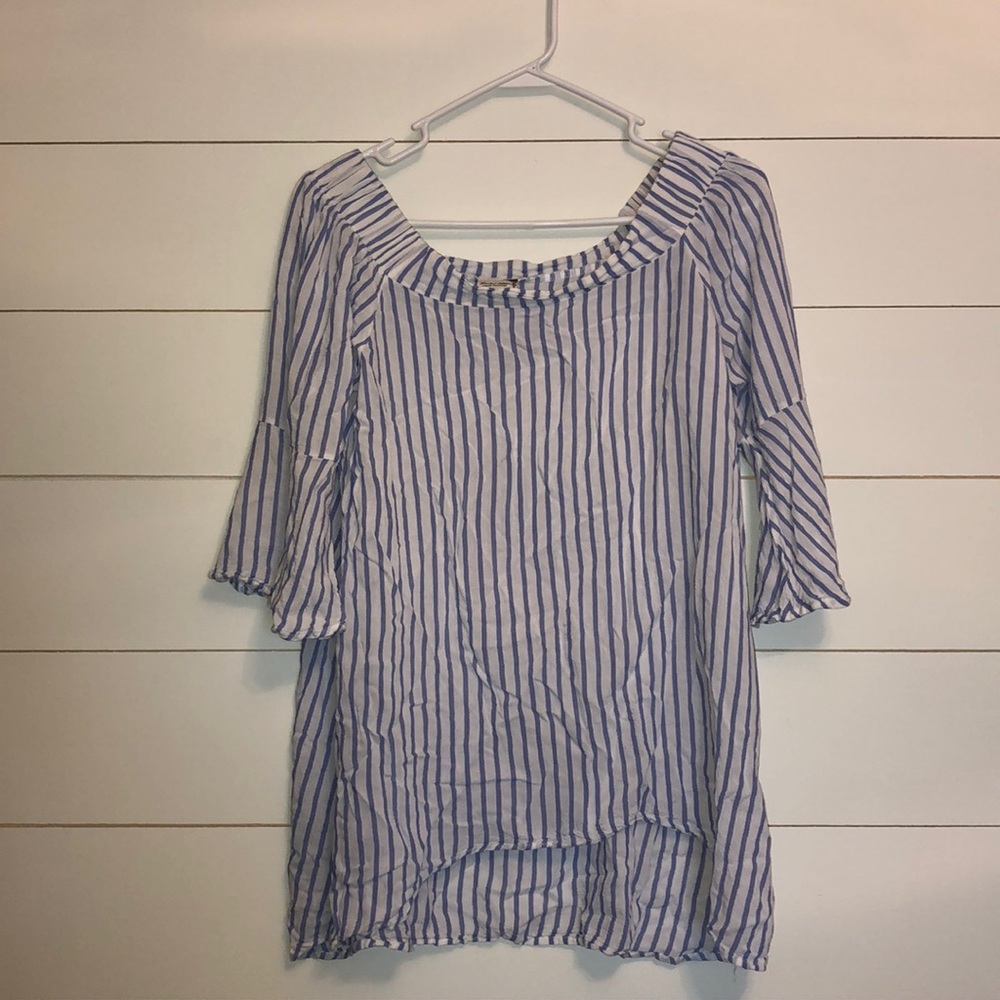 Off the shoulder striped top